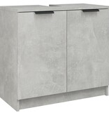 VidaXL Badkamerkast 64,5x33,5x59 cm bewerkt hout betongrijs