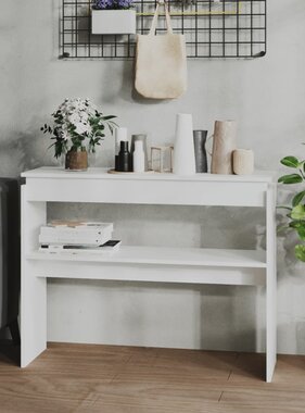 VidaXL Wandtafel 102x30x80 cm spaanplaat wit