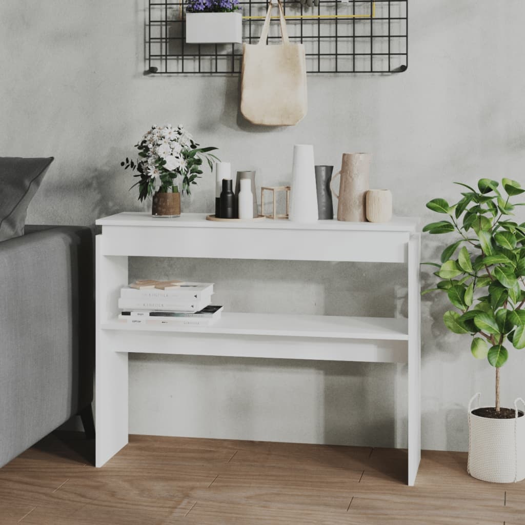 VidaXL Wandtafel 102x30x80 cm spaanplaat wit