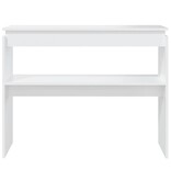 VidaXL Wandtafel 102x30x80 cm spaanplaat wit