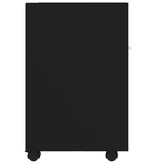VidaXL Bijzetkast met wielen 33x38x60 cm spaanplaat zwart