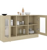 VidaXL Vitrinekast 120x30,5x70 cm spaanplaat sonoma eikenkleurig