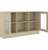 VidaXL Vitrinekast 120x30,5x70 cm spaanplaat sonoma eikenkleurig