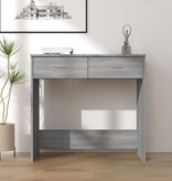 VidaXL Bureau 80x40x75 cm bewerkt hout grijs sonoma eikenkleurig