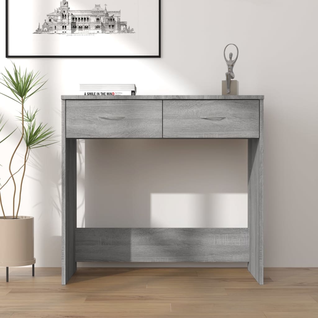 VidaXL Bureau 80x40x75 cm bewerkt hout grijs sonoma eikenkleurig