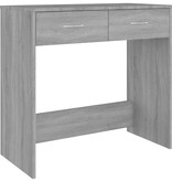 VidaXL Bureau 80x40x75 cm bewerkt hout grijs sonoma eikenkleurig