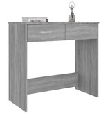 VidaXL Bureau 80x40x75 cm bewerkt hout grijs sonoma eikenkleurig