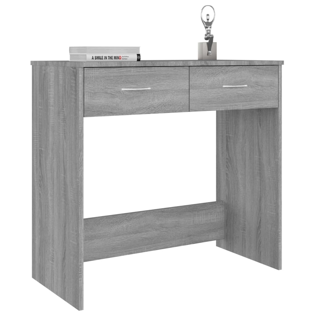 VidaXL Bureau 80x40x75 cm bewerkt hout grijs sonoma eikenkleurig