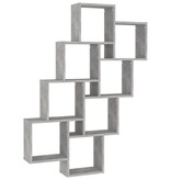 Wandschap kubus 90x15x119 cm spaanplaat betongrijs