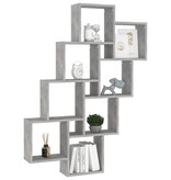 Wandschap kubus 90x15x119 cm spaanplaat betongrijs