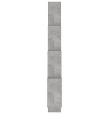 Wandschap kubus 90x15x119 cm spaanplaat betongrijs