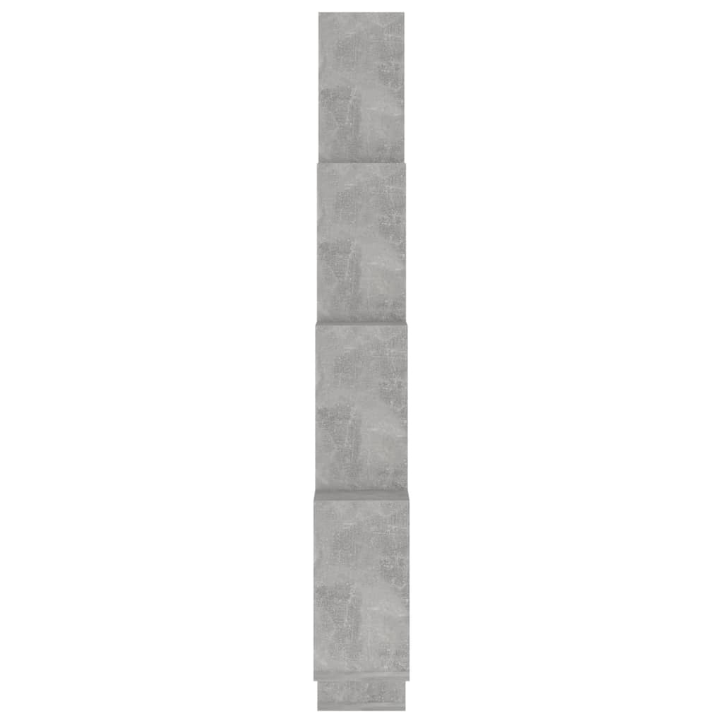 Wandschap kubus 90x15x119 cm spaanplaat betongrijs