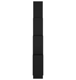 Wandschap kubus 90x15x119 cm spaanplaat zwart
