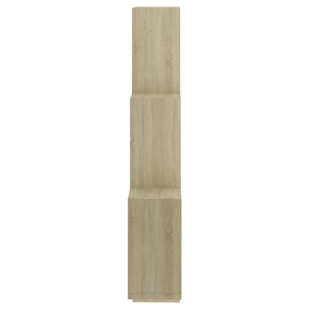 Wandschap kubus 78x15x93 cm spaanplaat sonoma eiken