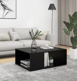 vidaXL Salontafel 90x67x33 cm spaanplaat zwart