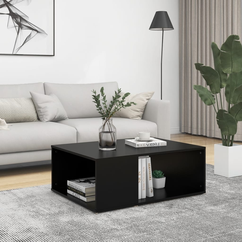 VidaXL Salontafel 90x67x33 cm spaanplaat zwart