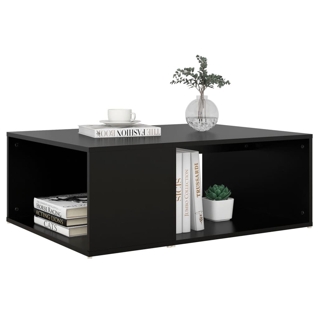 vidaXL Salontafel 90x67x33 cm spaanplaat zwart