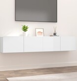 vidaXL Tv-meubelen 2 st 80x30x30 cm bewerkt hout hoogglans wit