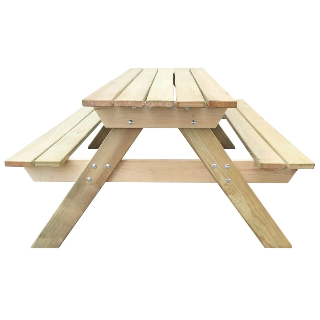 VidaXL Picknicktafel 150x135x71,5 cm hout