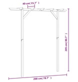 vidaXL Pergola 200x40x205 cm hout