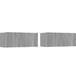 VidaXL Tv-meubelen 2 st 80x30x30 cm bewerkt hout grijs sonoma eiken