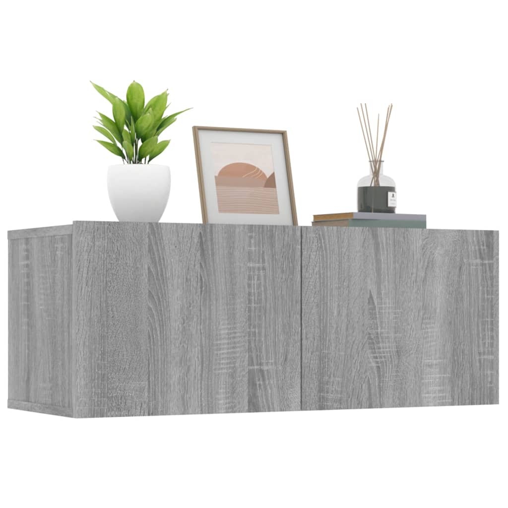 VidaXL Tv-meubelen 2 st 80x30x30 cm bewerkt hout grijs sonoma eiken