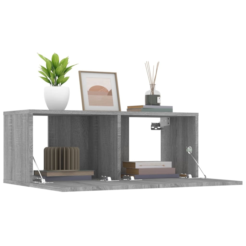 VidaXL Tv-meubelen 2 st 80x30x30 cm bewerkt hout grijs sonoma eiken