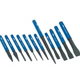 VidaXL Koudbeitel en drevel set blauw 12-dlg 26557