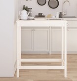 VidaXL Bartafel 100x50x110 cm massief grenenhout wit