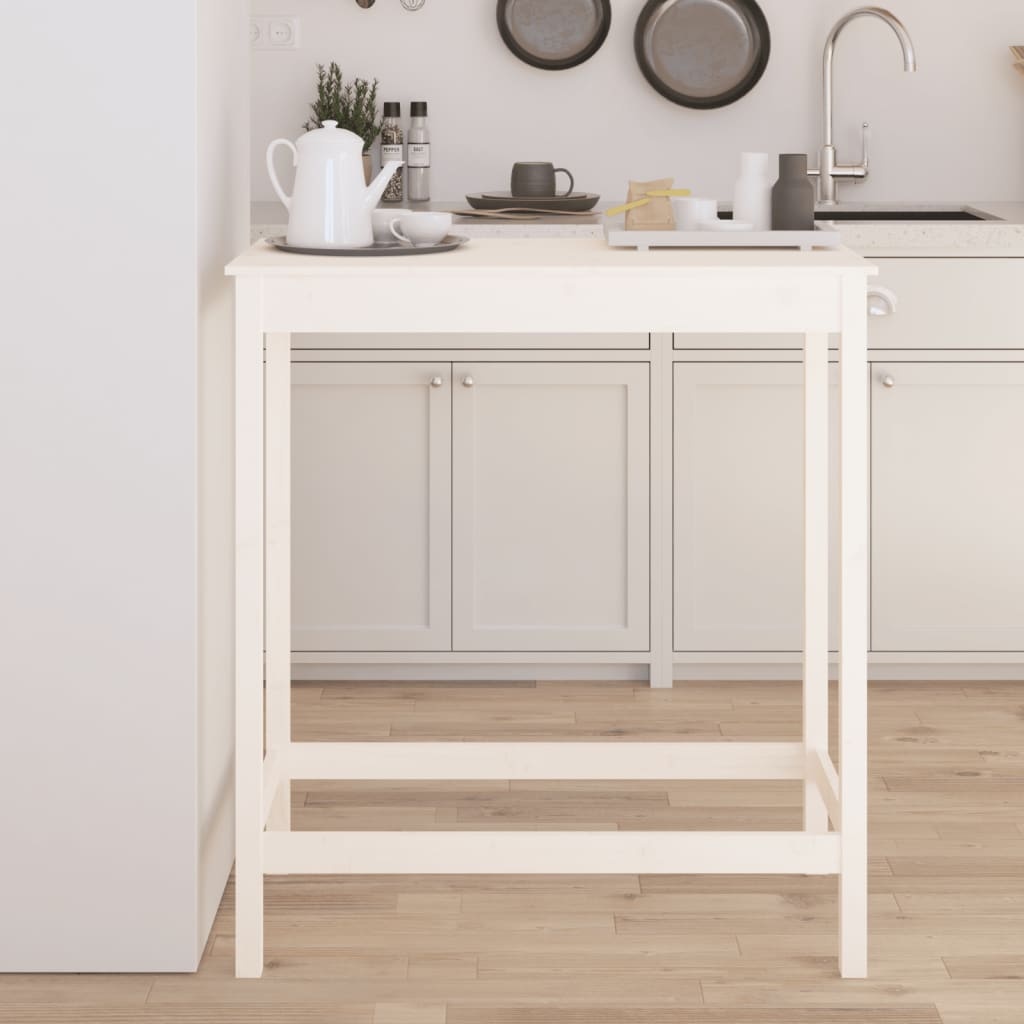 VidaXL Bartafel 100x50x110 cm massief grenenhout wit