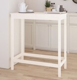 VidaXL Bartafel 100x50x110 cm massief grenenhout wit