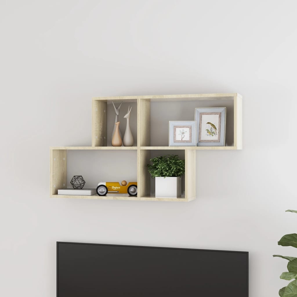 VidaXL Wandschap 100x18x53 cm spaanplaat sonoma eikenkleurig
