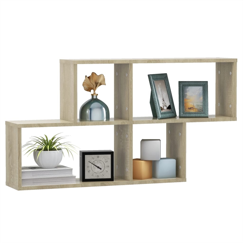 VidaXL Wandschap 100x18x53 cm spaanplaat sonoma eikenkleurig