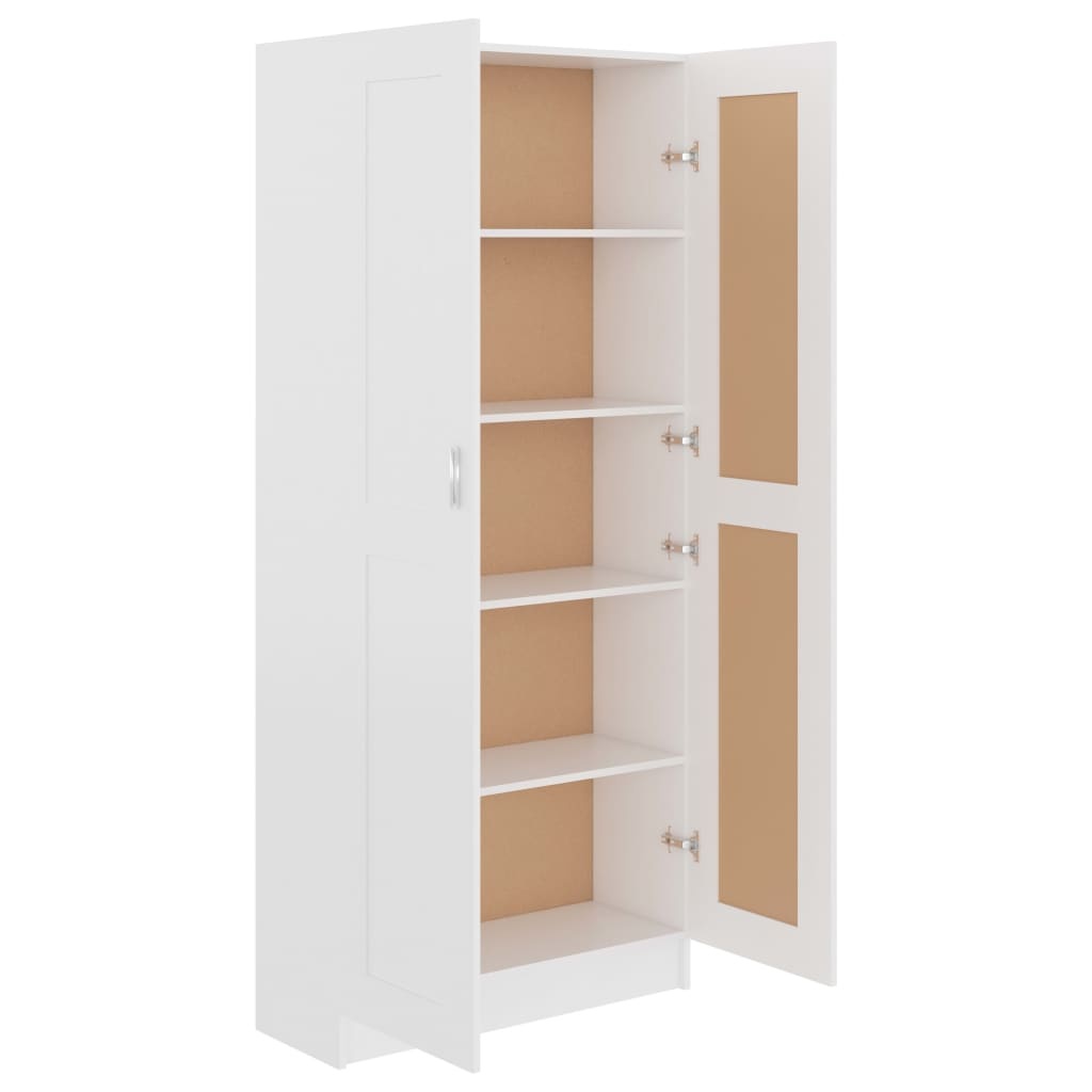 vidaXL Boekenkast 82,5x30,5x185,5 cm spaanplaat wit