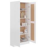 vidaXL Boekenkast 82,5x30,5x185,5 cm spaanplaat wit