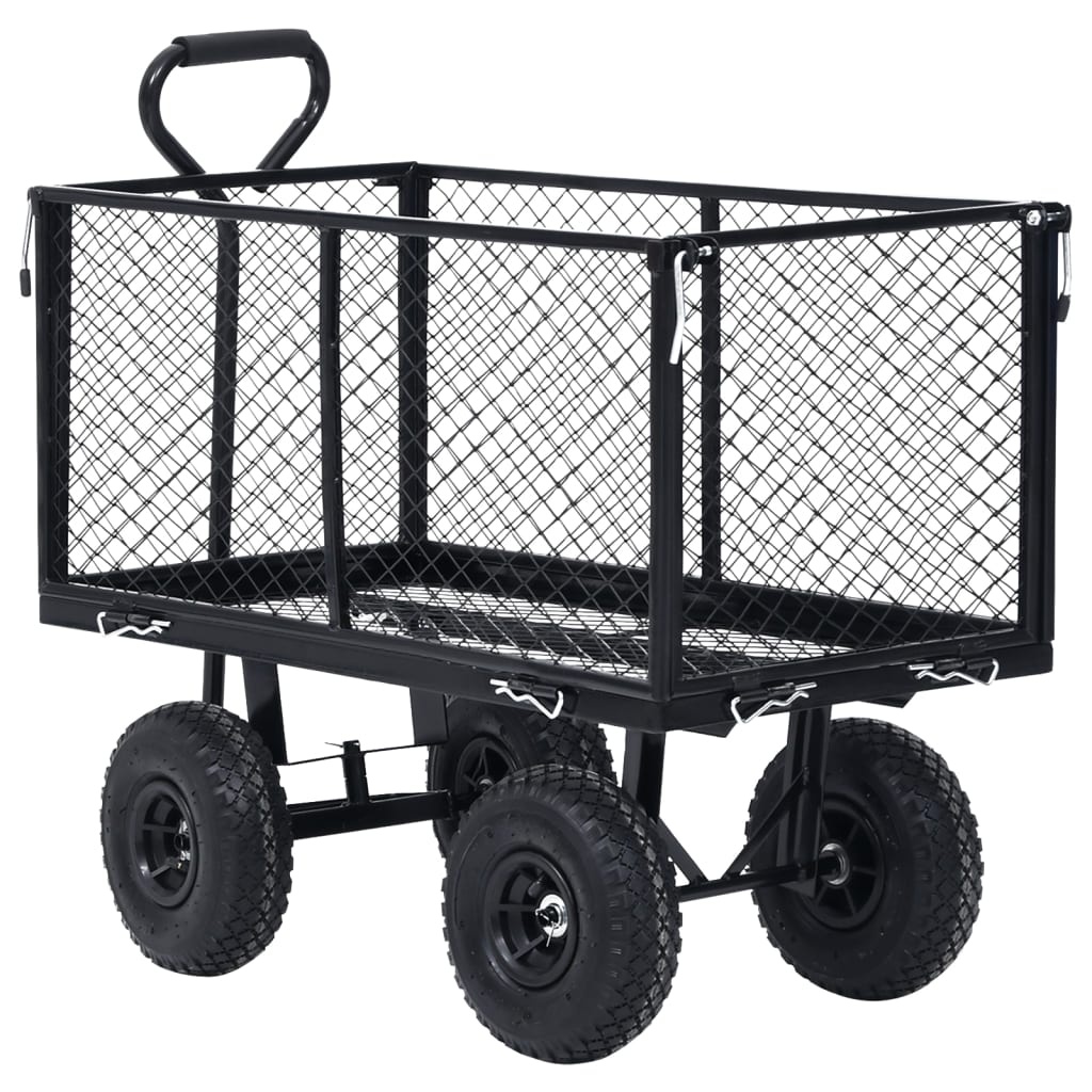 vidaXL Tuinwagen 350 kg zwart