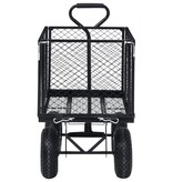 vidaXL Tuinwagen 350 kg zwart