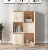 VidaXL Hoge kast 74x35x117 cm massief grenenhout