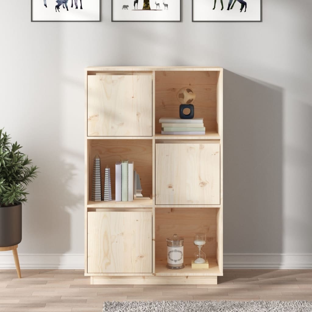 VidaXL Hoge kast 74x35x117 cm massief grenenhout