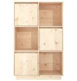 VidaXL Hoge kast 74x35x117 cm massief grenenhout