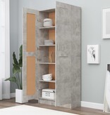 VidaXL Boekenkast 82,5x30,5x185,5 cm spaanplaat betongrijs