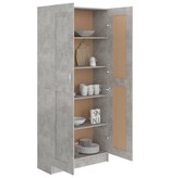 VidaXL Boekenkast 82,5x30,5x185,5 cm spaanplaat betongrijs