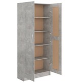 VidaXL Boekenkast 82,5x30,5x185,5 cm spaanplaat betongrijs
