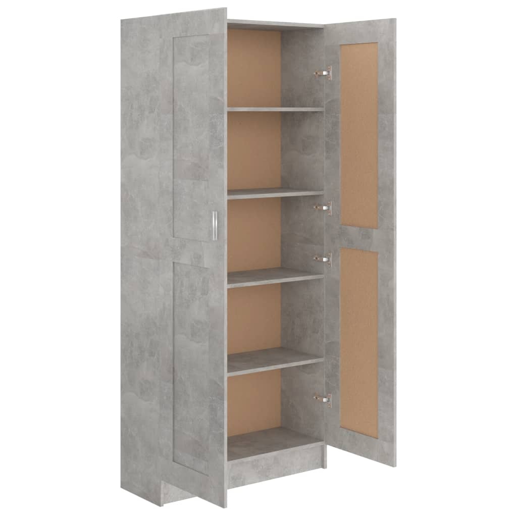 VidaXL Boekenkast 82,5x30,5x185,5 cm spaanplaat betongrijs