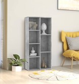 VidaXL Boekenkast 50x25x106 cm spaanplaat betongrijs