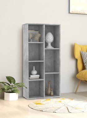 VidaXL Boekenkast 50x25x106 cm spaanplaat betongrijs