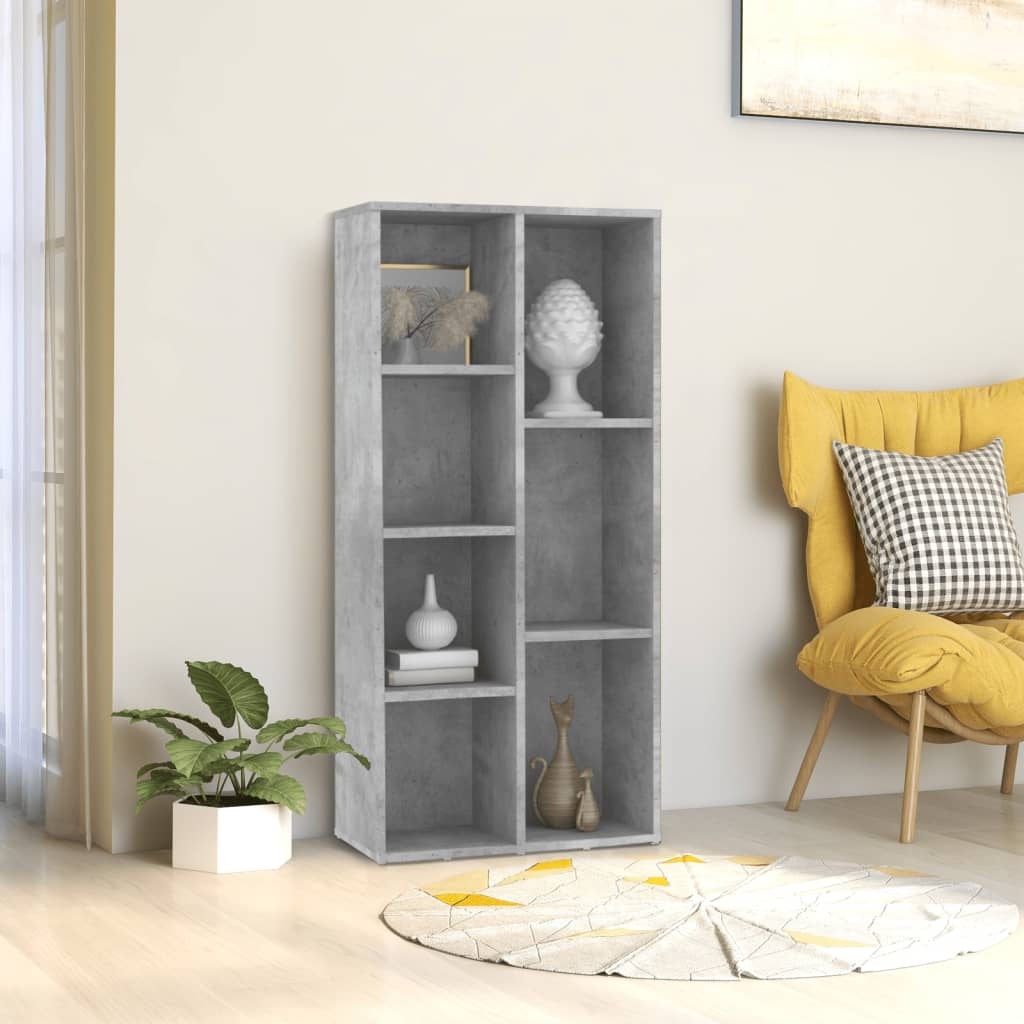 VidaXL Boekenkast 50x25x106 cm spaanplaat betongrijs