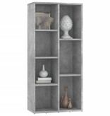 VidaXL Boekenkast 50x25x106 cm spaanplaat betongrijs