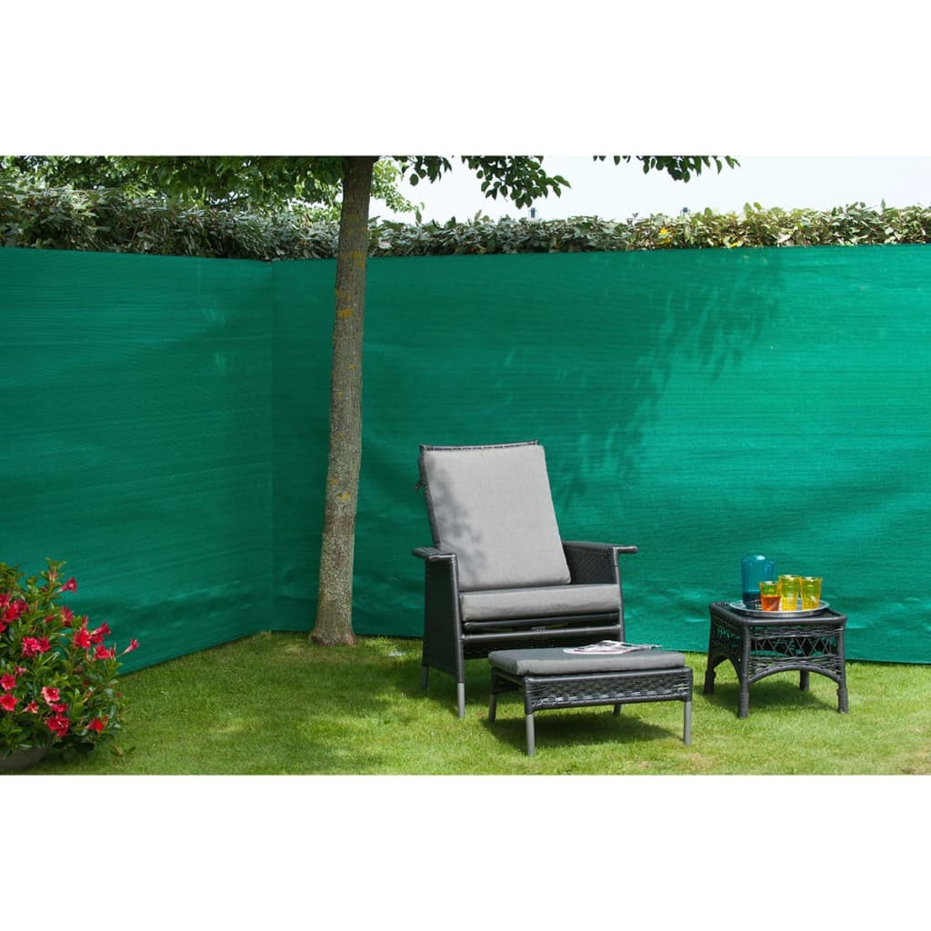 vidaXL Tuinscherm 1,5x10 m PE groen