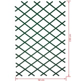 vidaXL Tuinlatwerk 50x150 cm PVC groen 6040702